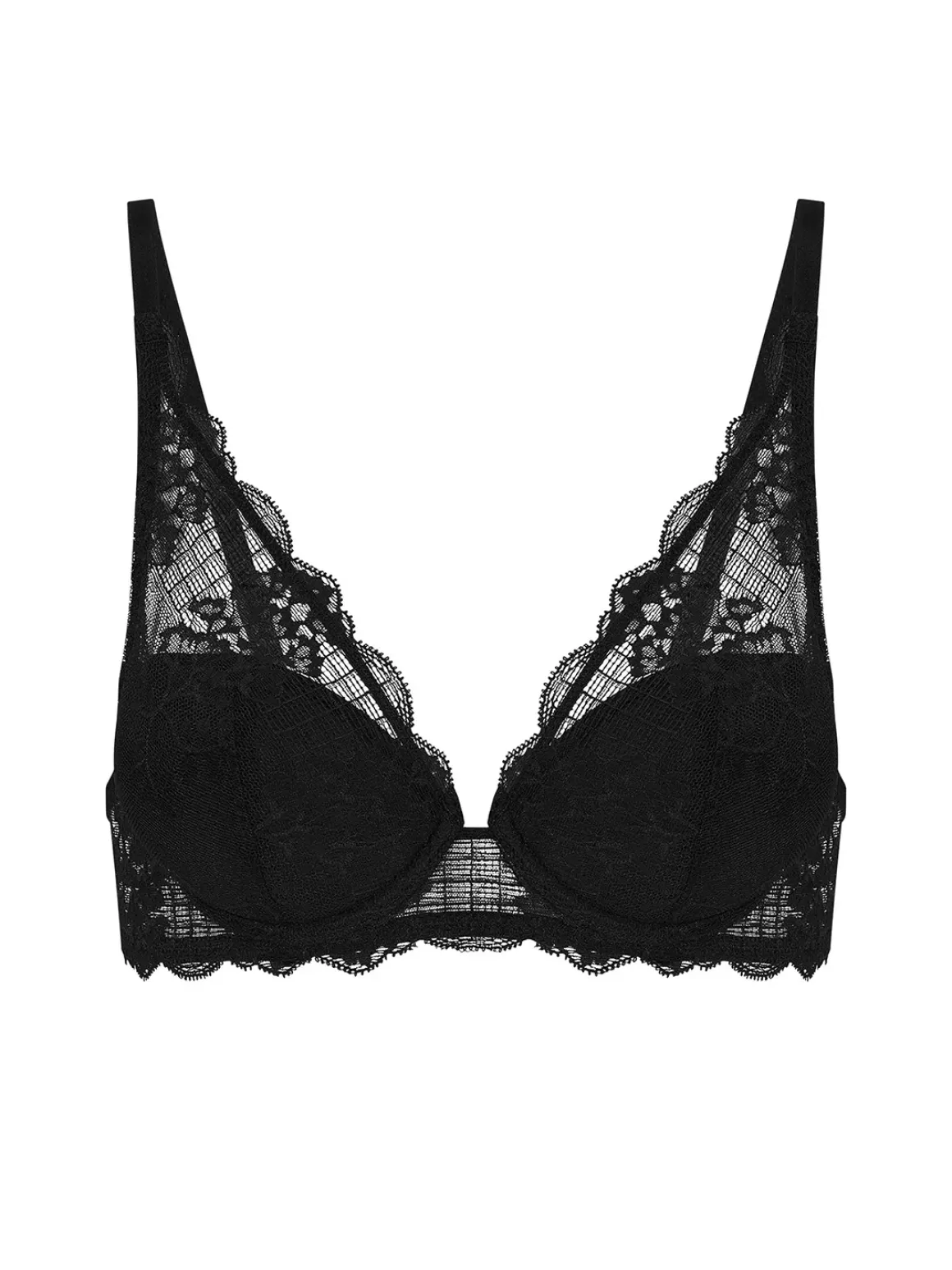 Soutien-gorge push-up décolleté plongeant - Noir