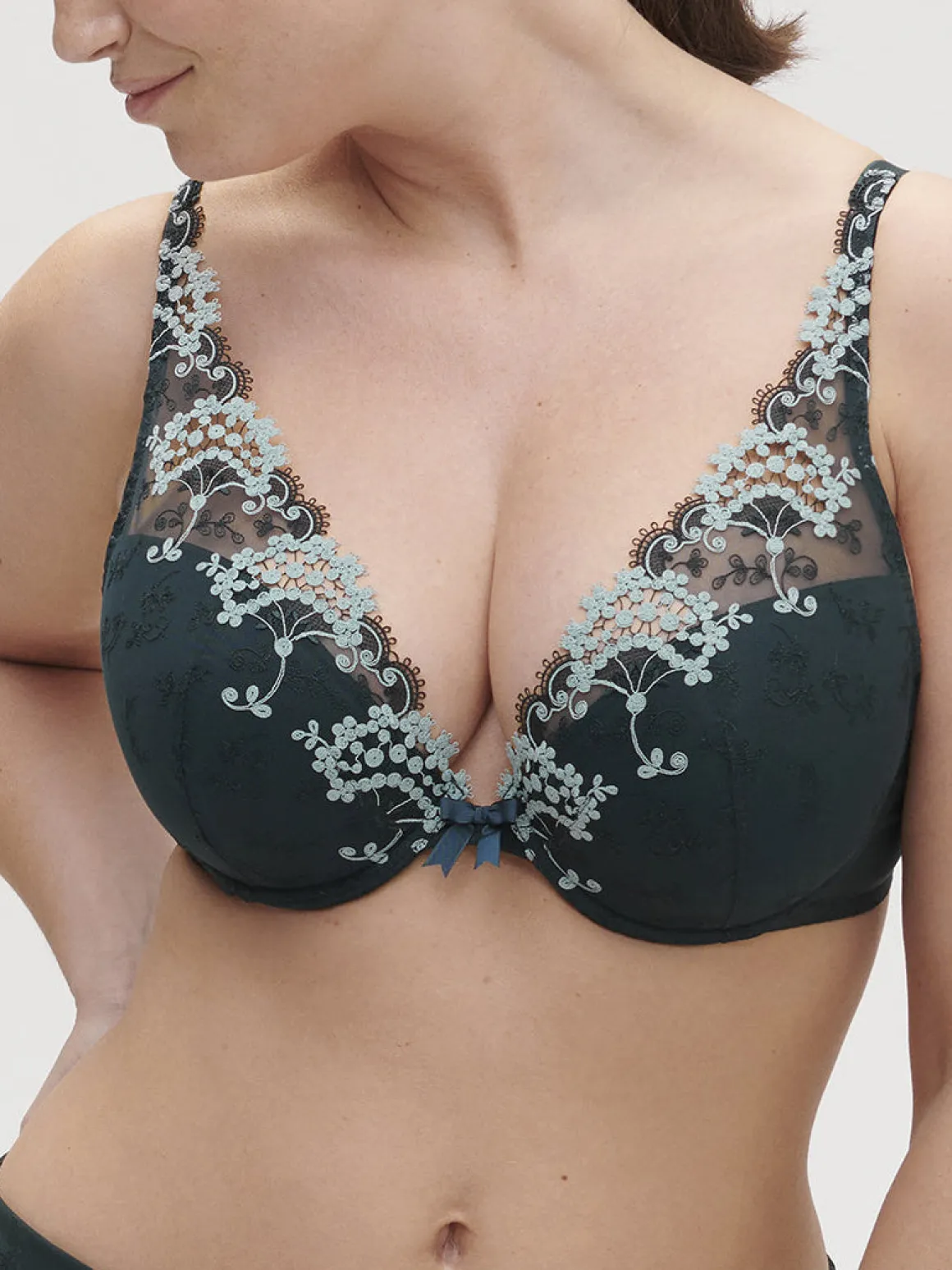 Soutien-gorge push-up décolleté plongeant - Vert Kolsaï
