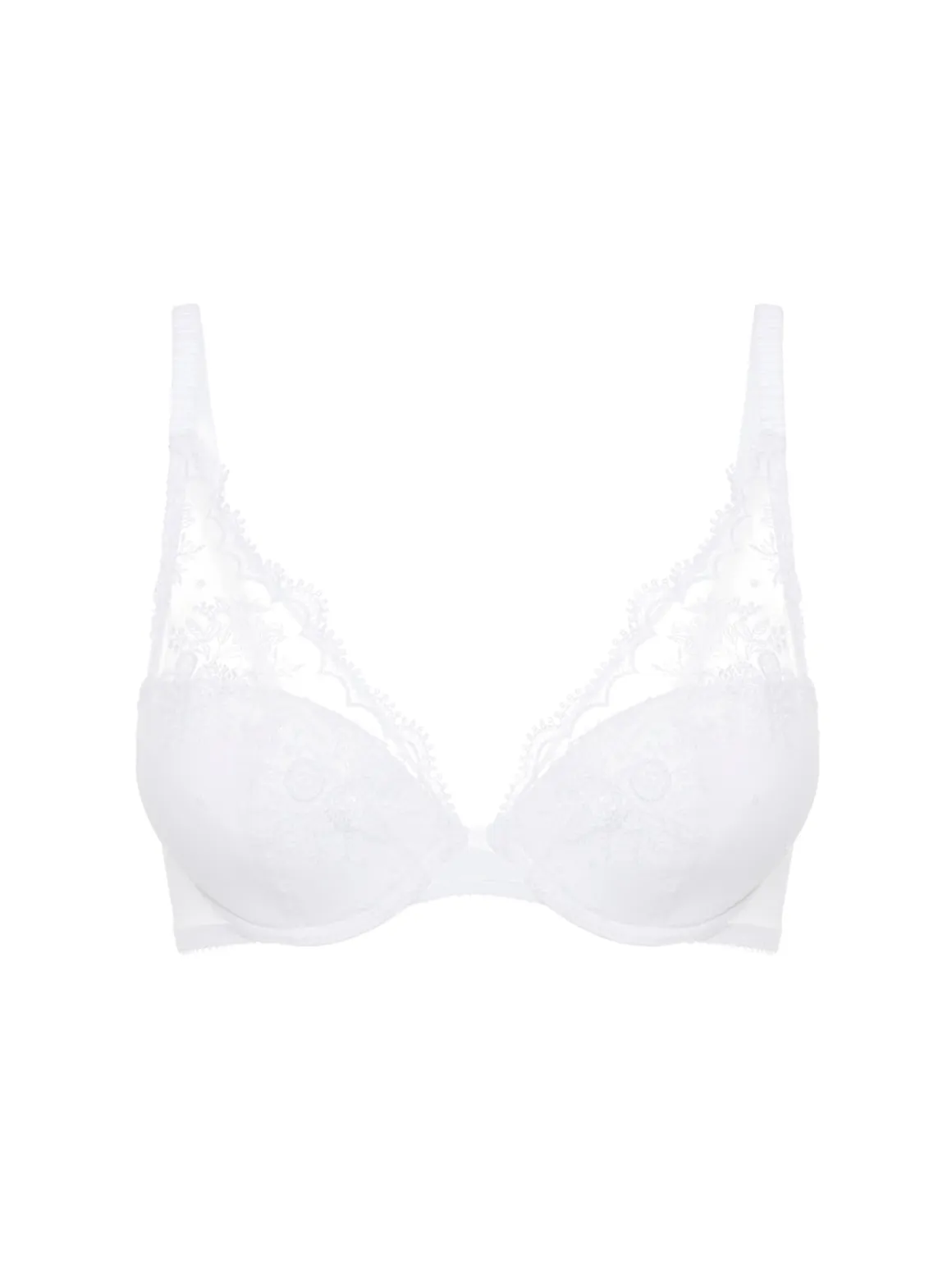 Soutien-gorge push-up décolleté plongeant - Blanc