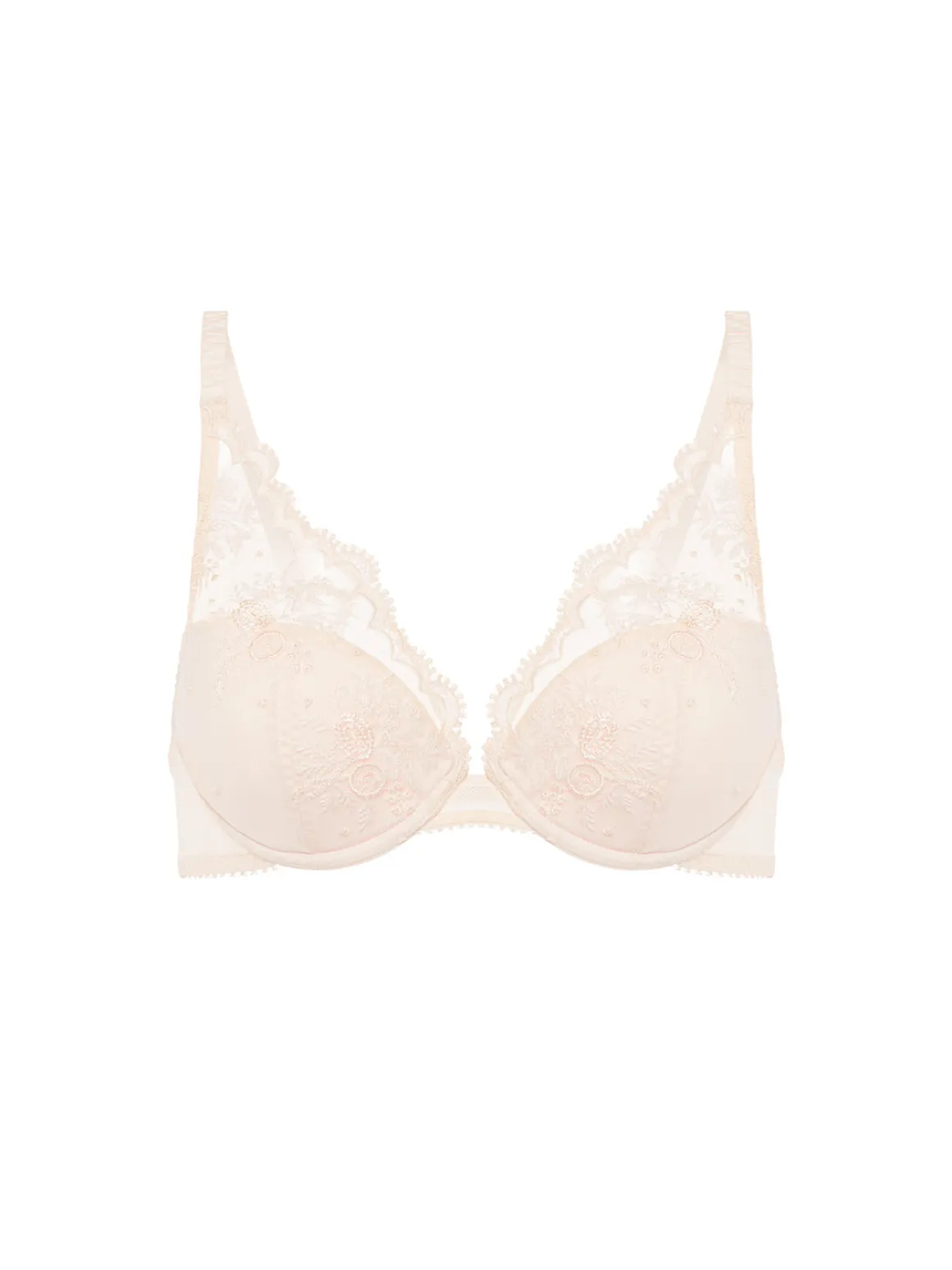 Soutien-gorge push-up décolleté plongeant - Rose sakura