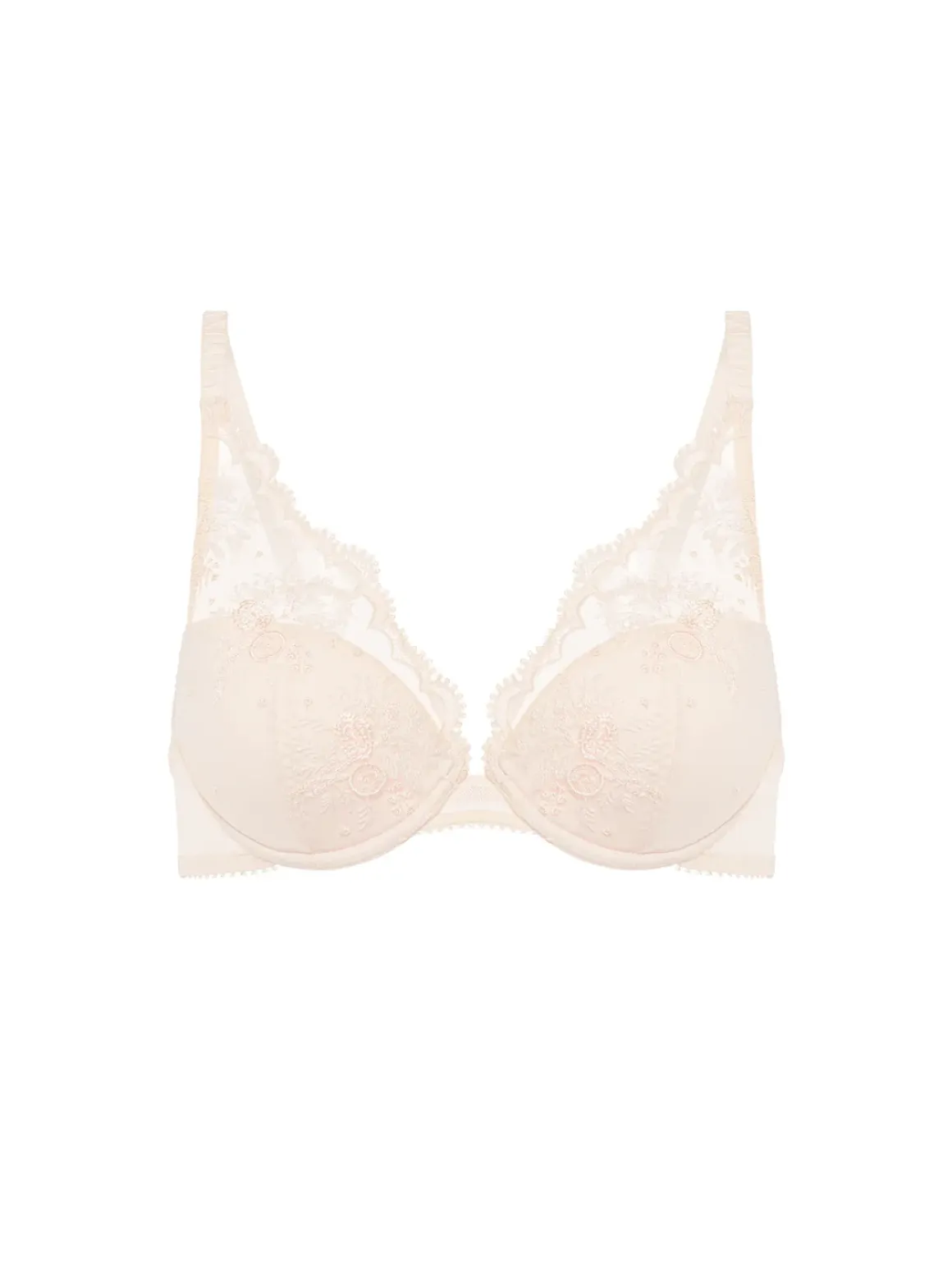 Soutien-gorge push-up décolleté plongeant - Rose sakura