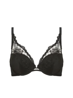 Soutien-gorge push-up décolleté plongeant - Noir