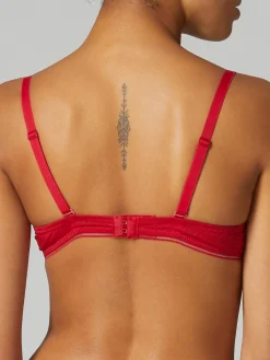 Soutien-gorge push-up triangle - Rouge Opéra