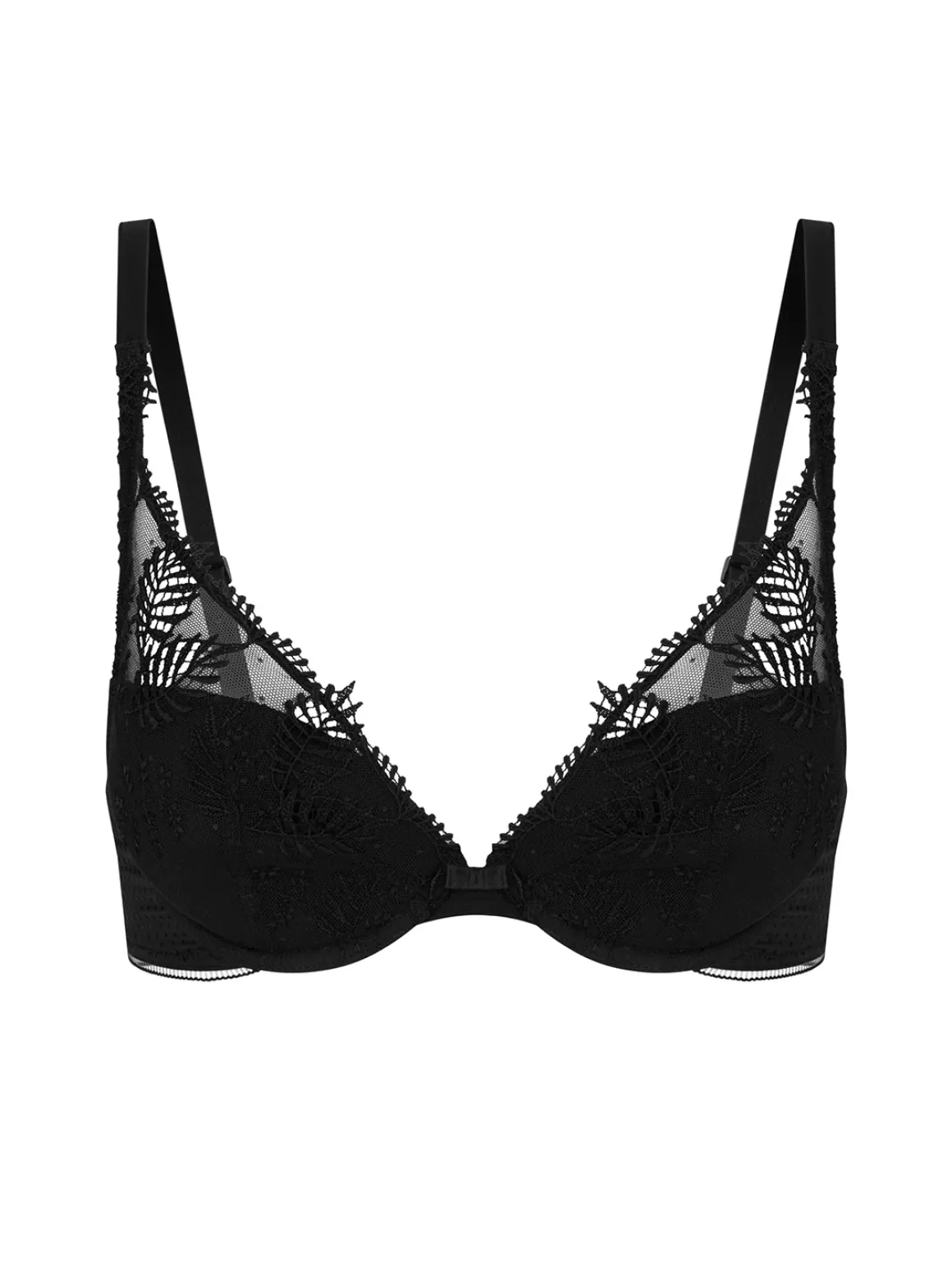 Soutien-gorge push-up triangle - Noir