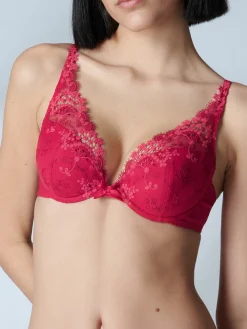 Soutien-gorge push-up triangle - Rubis/rose