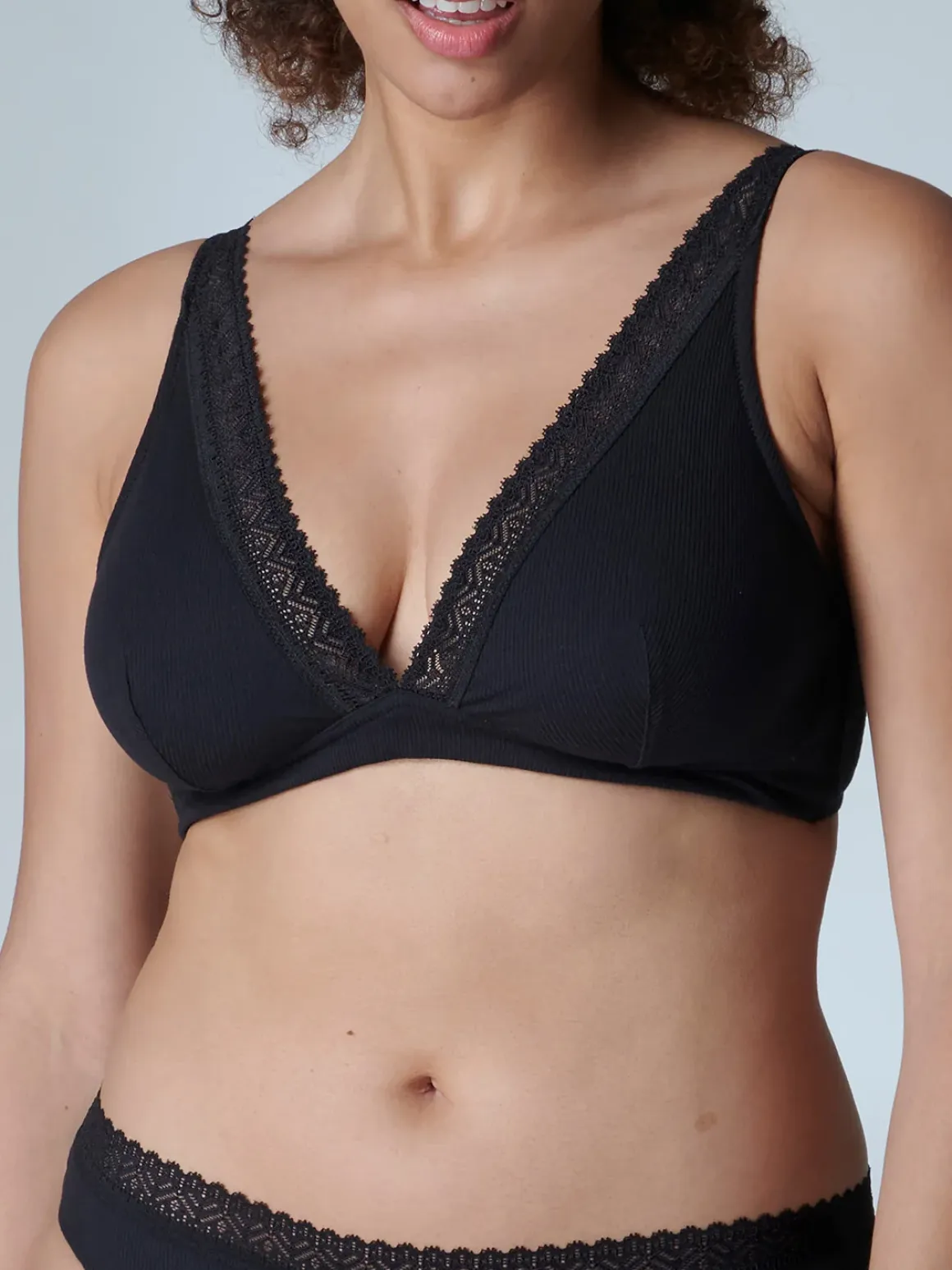 Soutien-gorge sans-armatures structuré - Noir