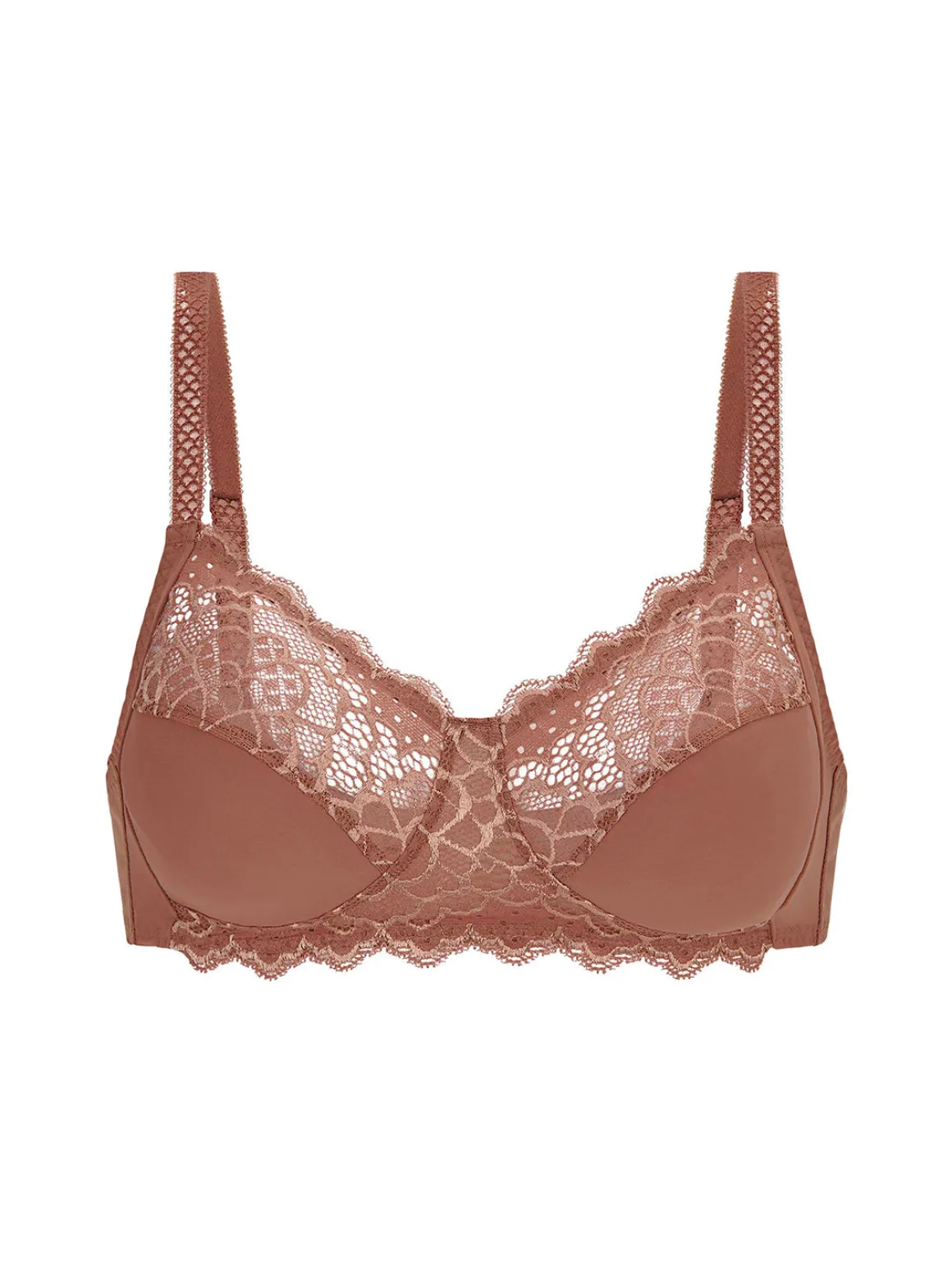 Soutien-gorge sans-armatures structuré - Brun coco