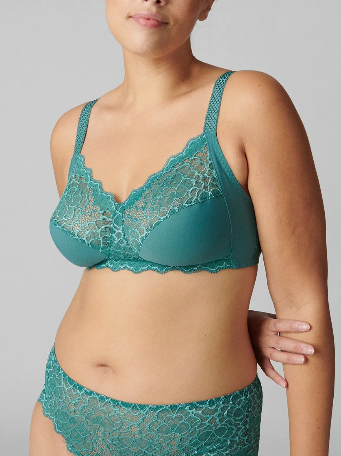 Soutien-gorge sans-armatures structuré - Vert Boréal