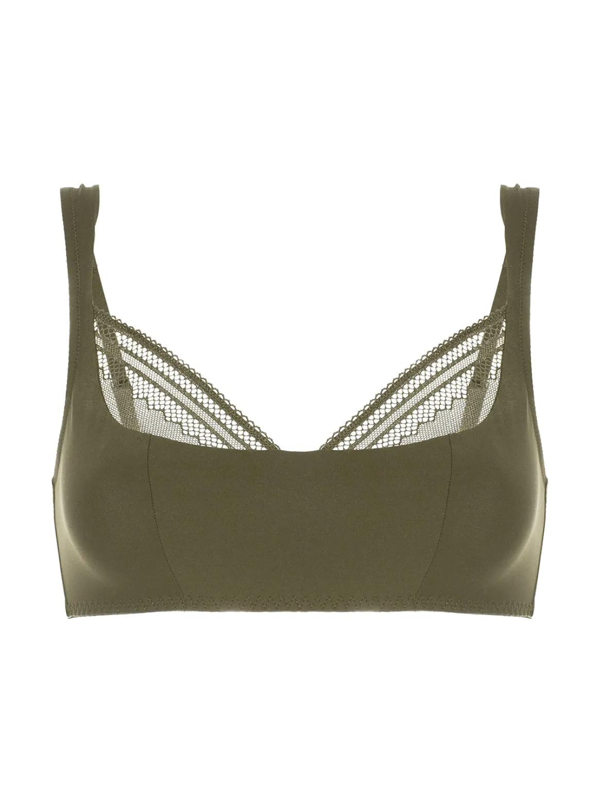 Soutien-gorge sans-armatures structuré - Vert Aventure