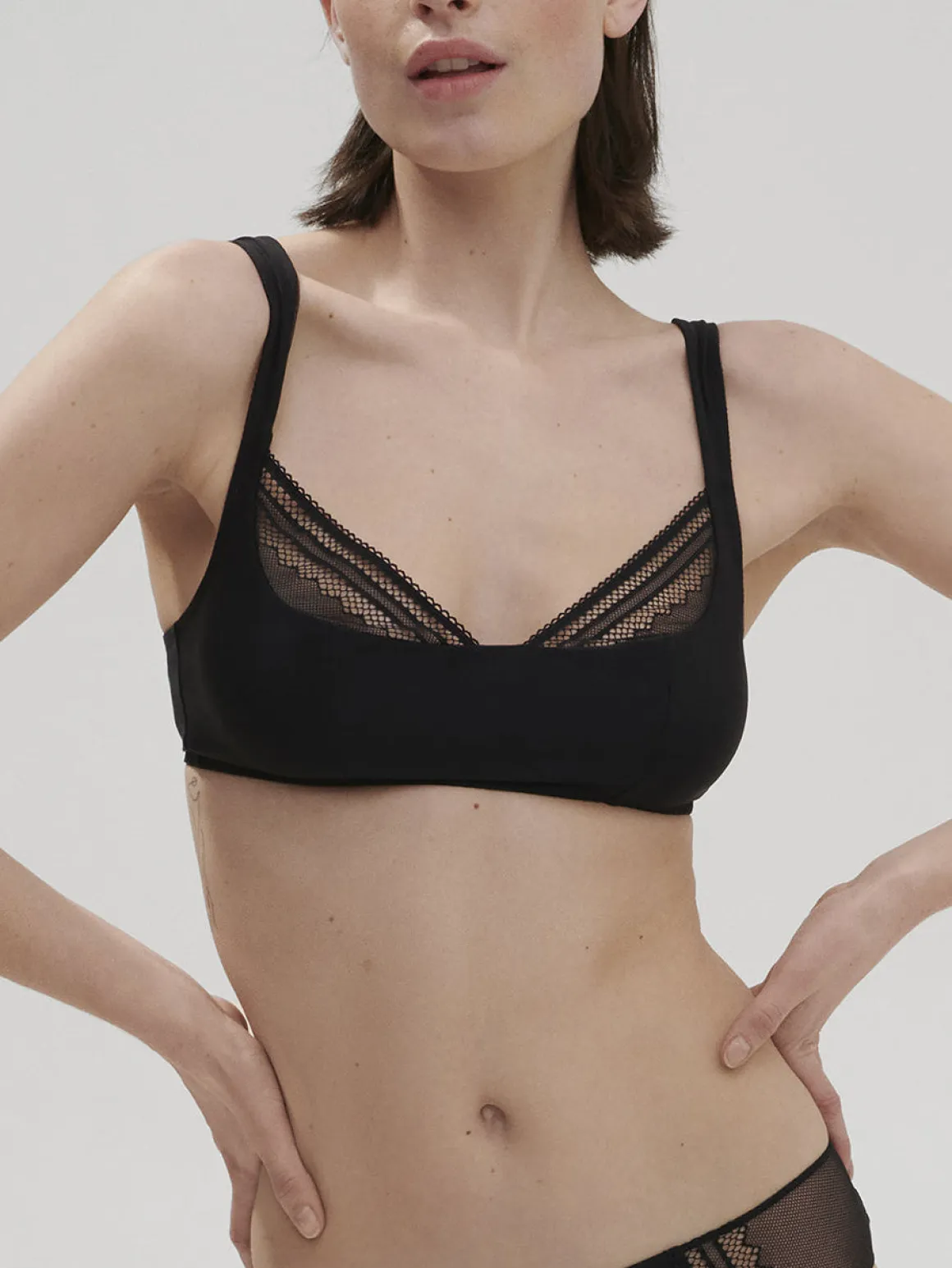 Soutien-gorge sans-armatures structuré - Noir