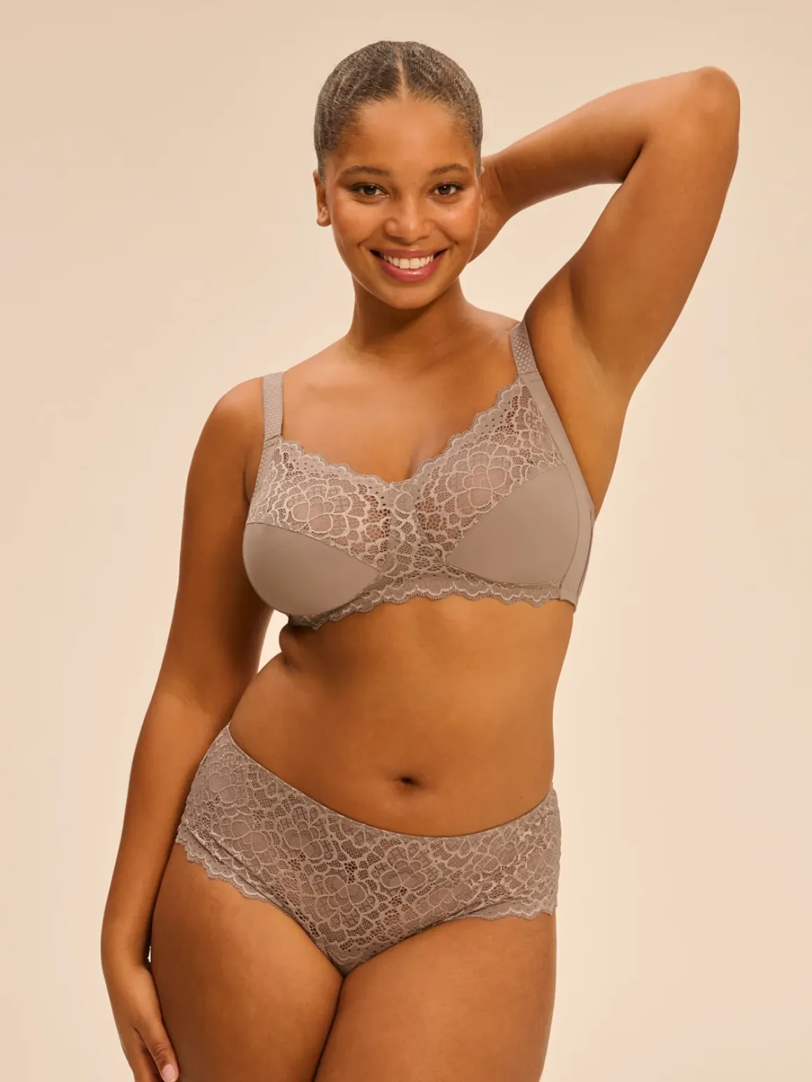 Soutien-gorge sans-armatures structuré - Grège