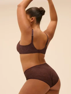 Soutien-gorge sans armatures structuré - Brun Foncé
