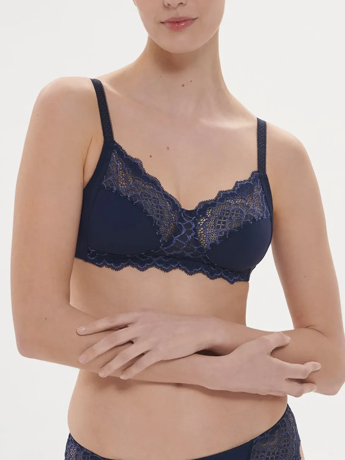 Soutien-gorge sans-armatures structuré - Encre