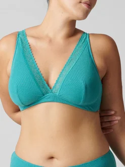 Soutien-gorge sans-armatures structuré - Bleu Saline