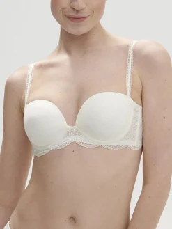 Soutien-gorge sans-bretelles décolleté plongeant - Naturel
