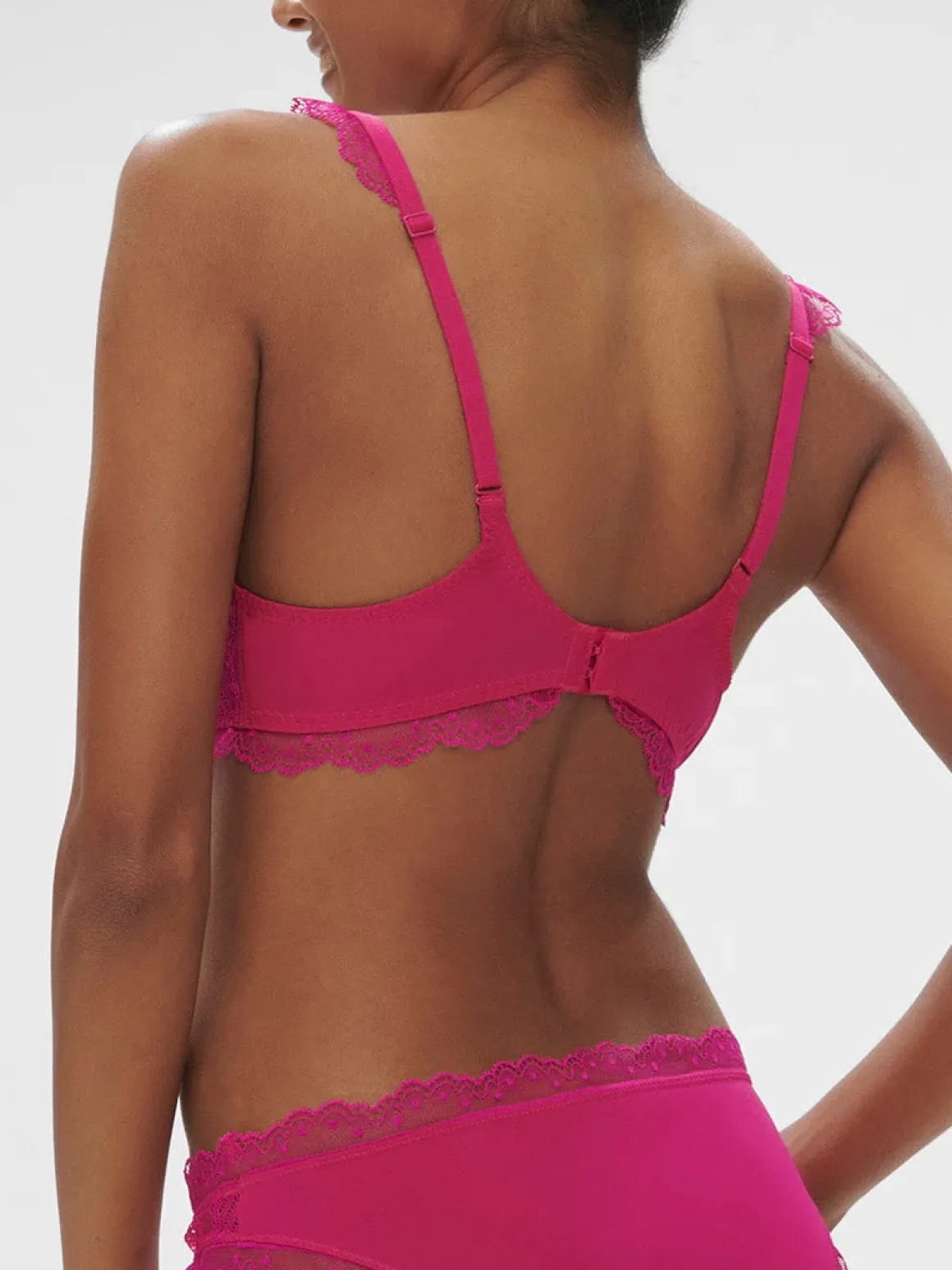 Soutien-gorge spacer décolleté plongeant - Rose Hibiscus