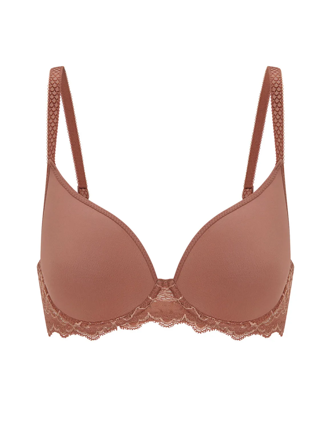 Soutien-gorge spacer décolleté plongeant - Brun coco