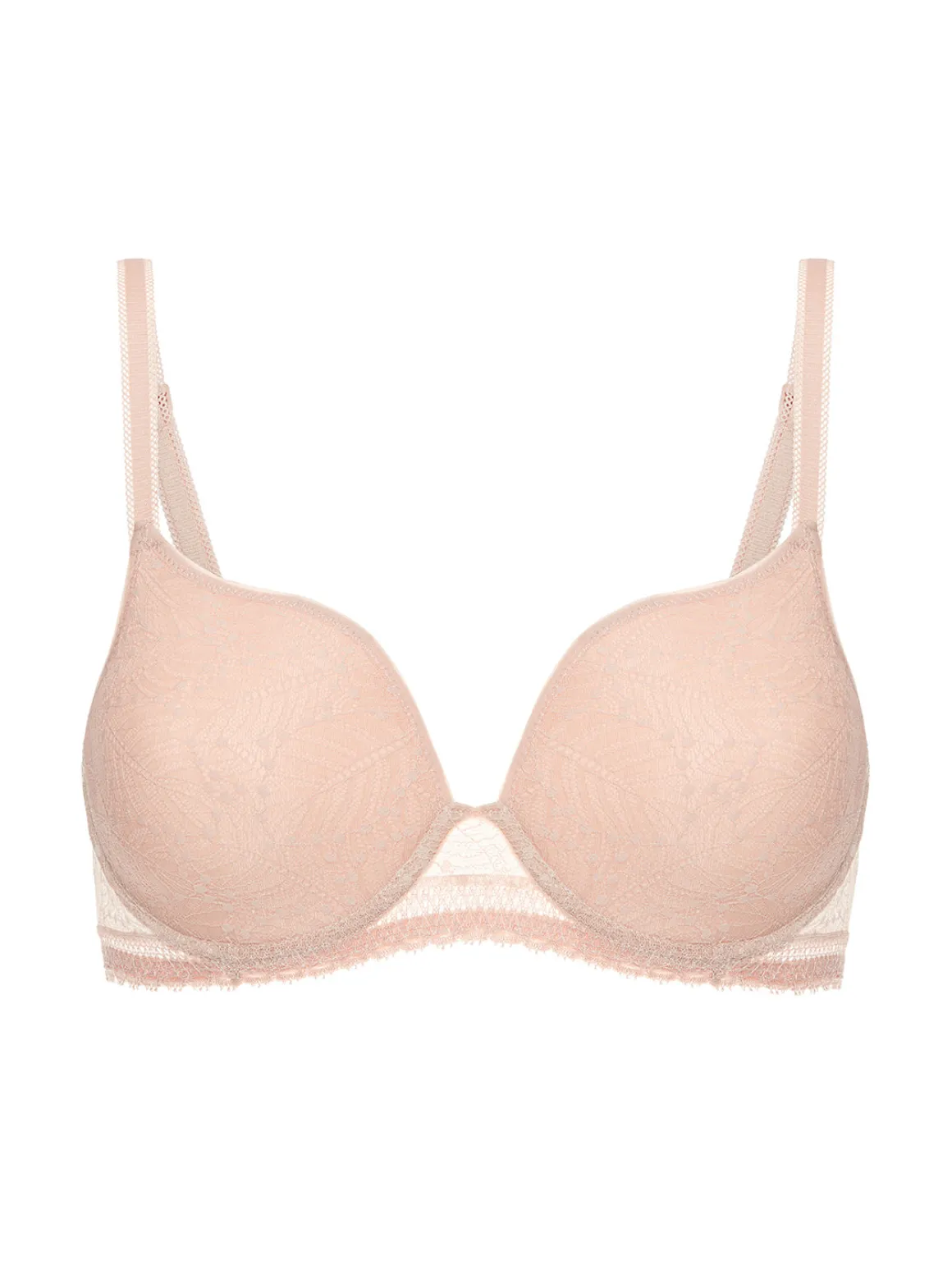 Soutien-gorge spacer décolleté plongeant - Sable rosé