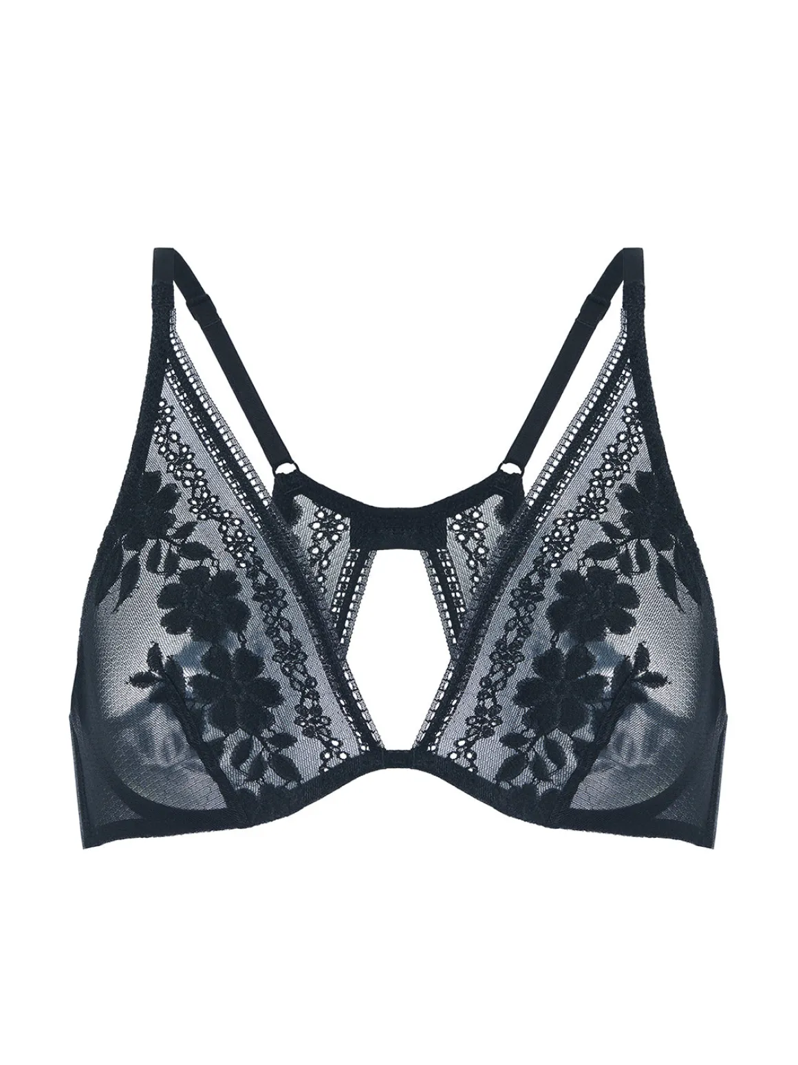 Soutien-gorge triangle avec armatures - Noir