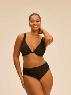 Soutien-gorge triangle avec armatures - Noir