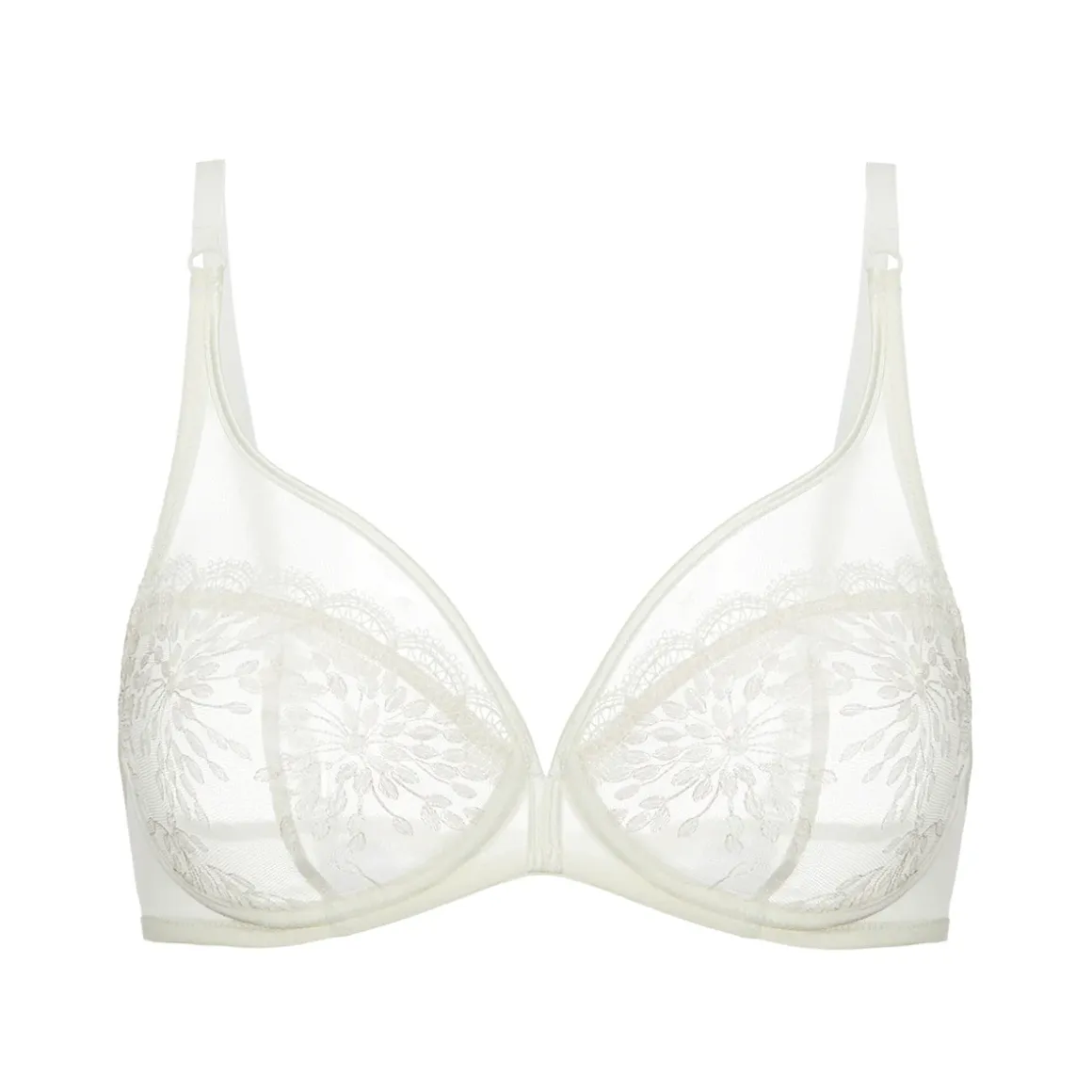 Soutien-gorge triangle emboitant décolleté plongeant - Naturel
