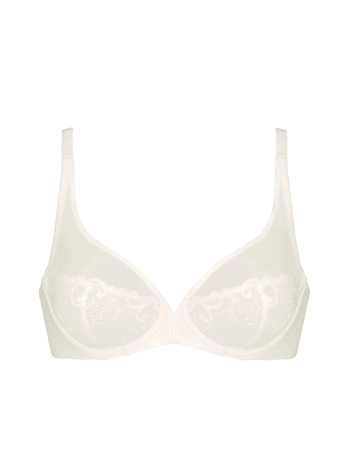 Soutien-gorge triangle emboitant décolleté plongeant - Naturel