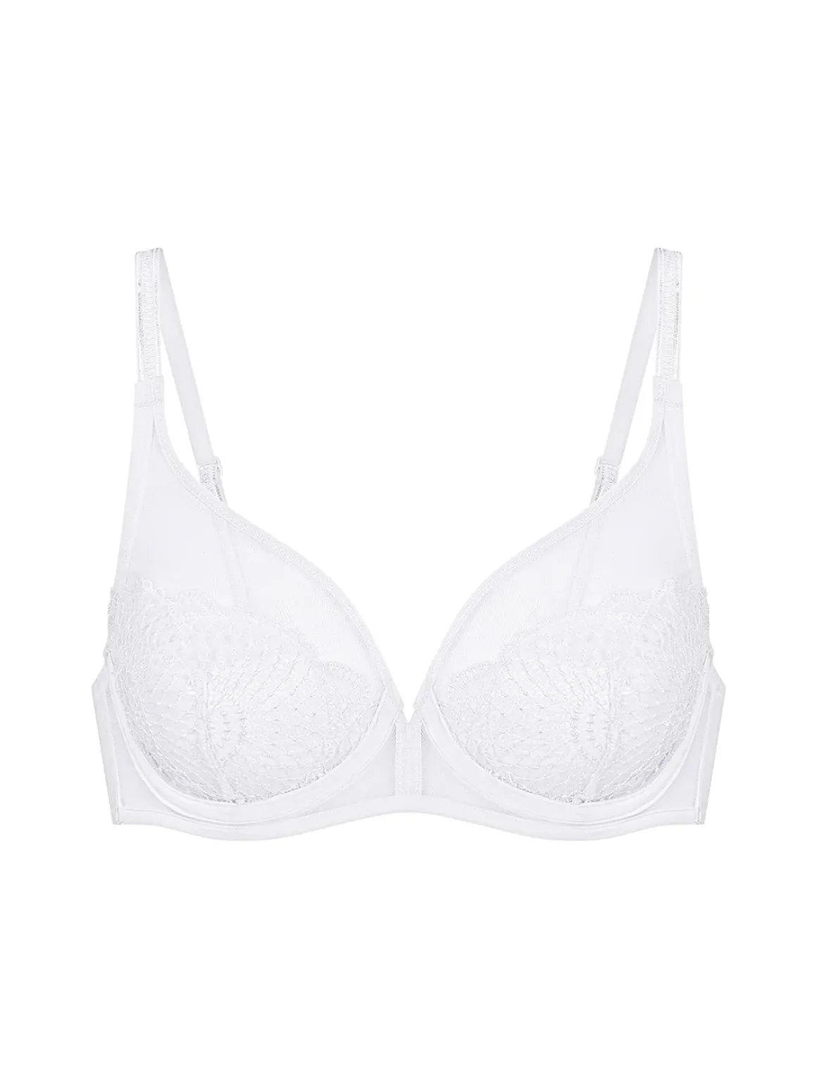 Soutien-gorge triangle emboitant décolleté plongeant - Blanc