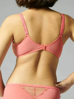 Soutien-gorge triangle emboitant décolleté plongeant - Papaye