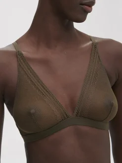 Soutien-gorge triangle sans-armatures - Vert Aventure