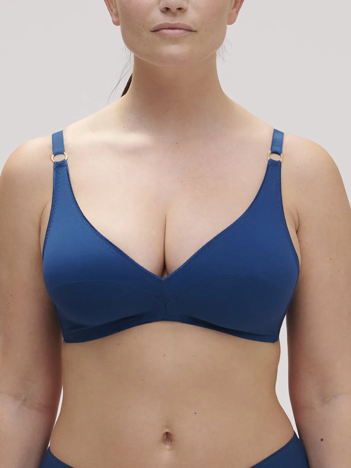 Soutien-gorge triangle sans-armatures - Bleu Poséidon