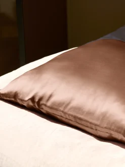 Taie d'oreiller pure soie de mûrier 65x65 - Macchiato