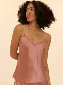 Top broderie - Rose Fumé
