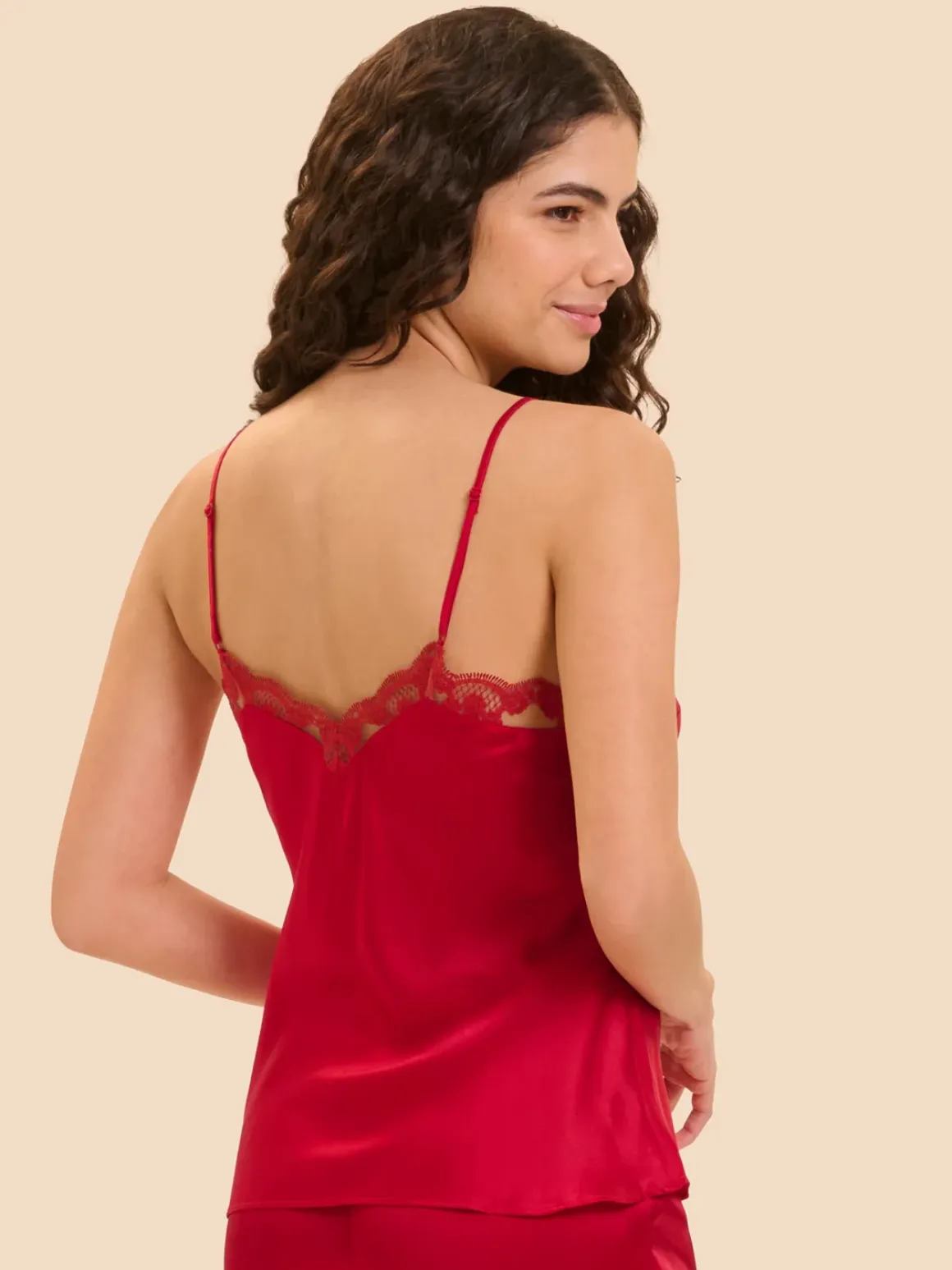 Top broderie - Rouge Opéra