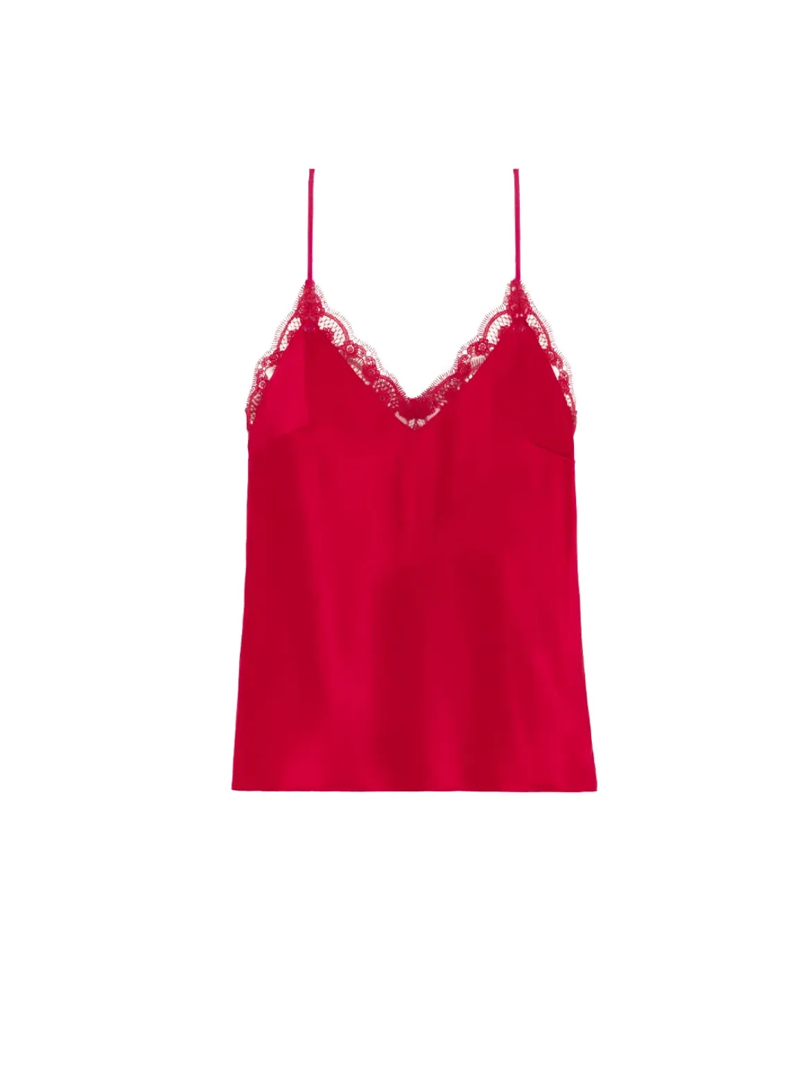 Top broderie - Rouge Opéra