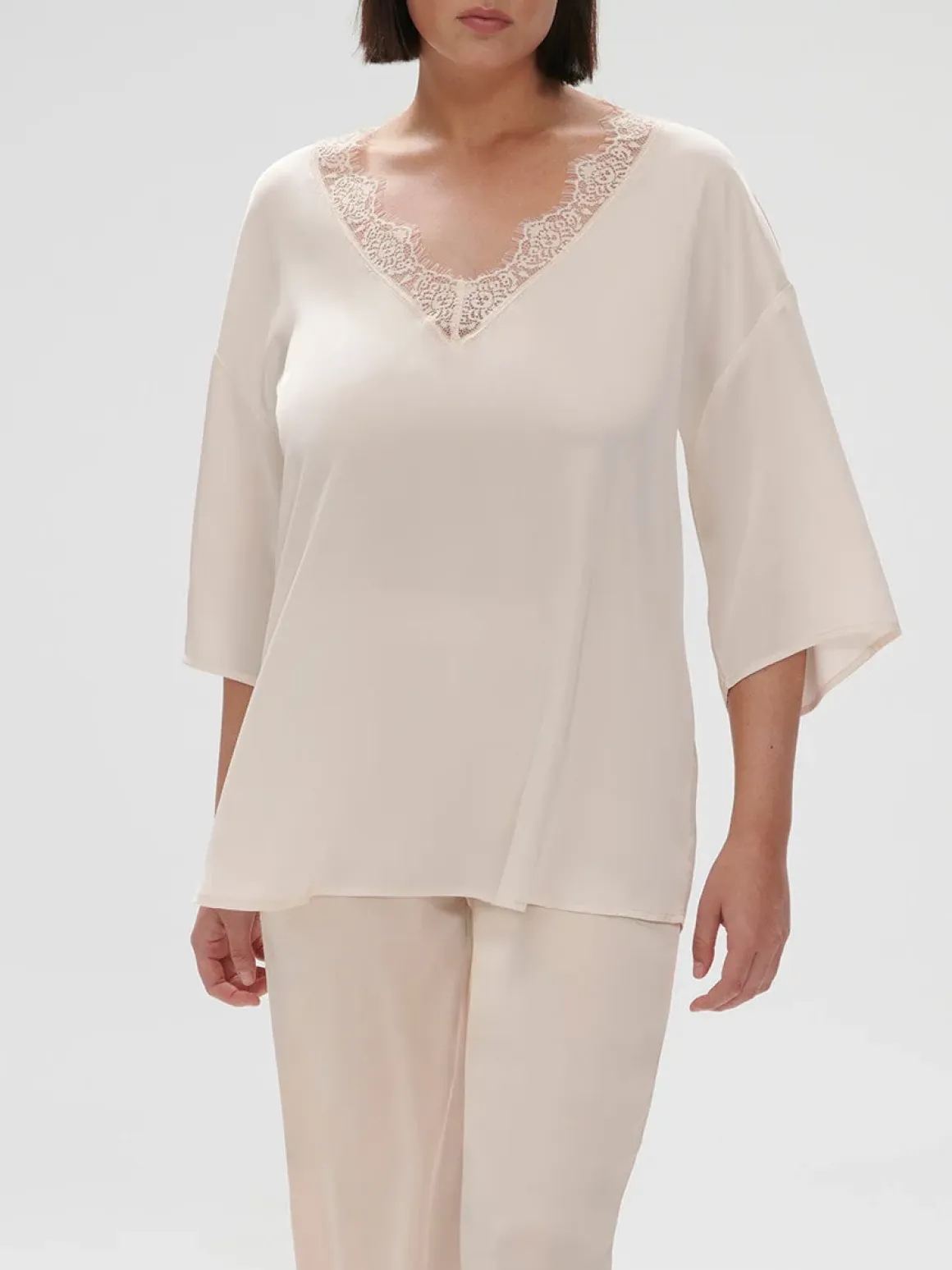 Top manches 3/4 - Rose sakura